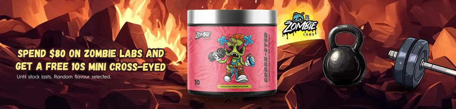 Zombie Labs spend $80 get free mini cross-eyed
