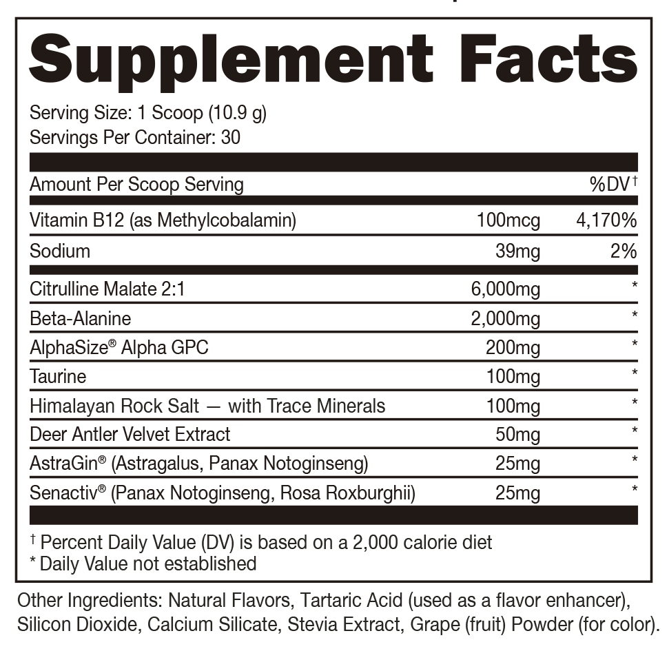 Non-Stimulant Pre-Workout by Bucked Up