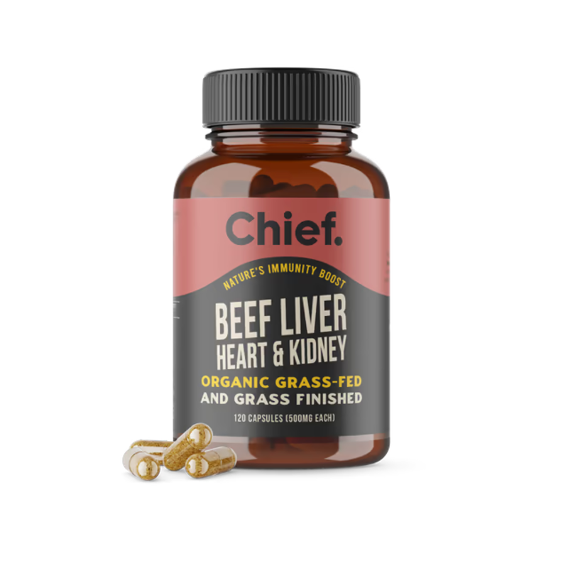 Beef Liver Heart & Kidney Capsules by Chief, Beef Liver Heart & Kidney Capsules by Chief,