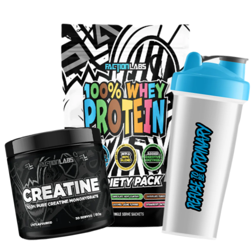 Free Gift - Faction Labs Creatine + Whey Sample Pack + Shaker