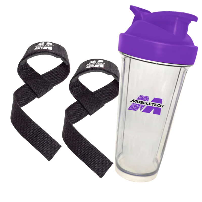 Free Gift - MuscleTech Lifting Straps + 1L Shaker (Online Only)