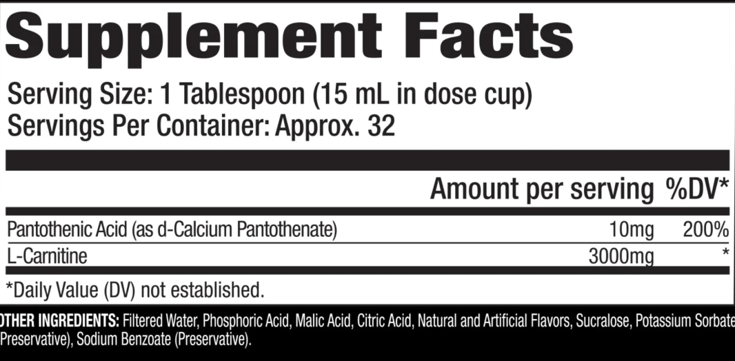 Liquid L-Carnitine 3000 by GAT