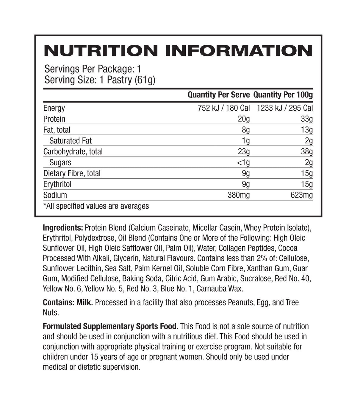 Protein Pastry by Legendary Foods