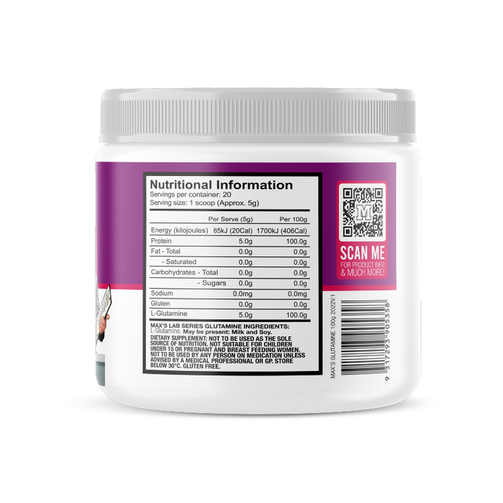 Nutritional information panel