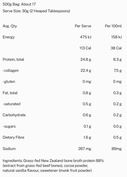 Bone Broth Protein Powder by Mitchells Nutrition