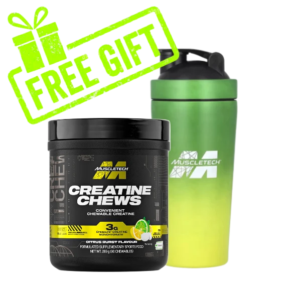 Free Gift - MuscleTech Creatine Chews + Shaker (Online Only - Random Colour Selected)