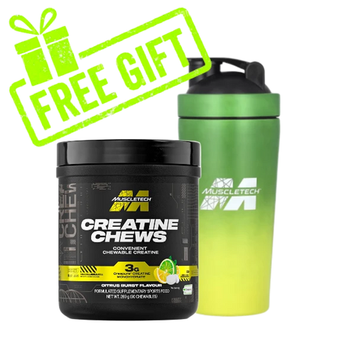 Free Gift - MuscleTech Creatine Chews + Shaker (Online Only - Random Colour Selected)