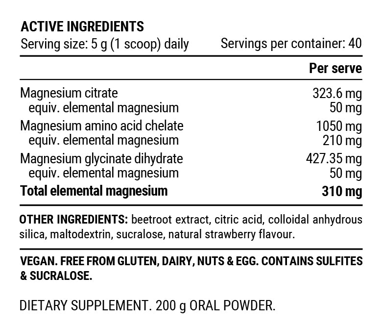 Triple Magnesium Powder by Pillar Performance – Supplement Mart