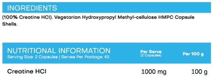 Creatine HCl Capsules by SBN