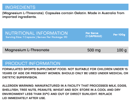 Magnesium L-Threonate Capsules by SBN