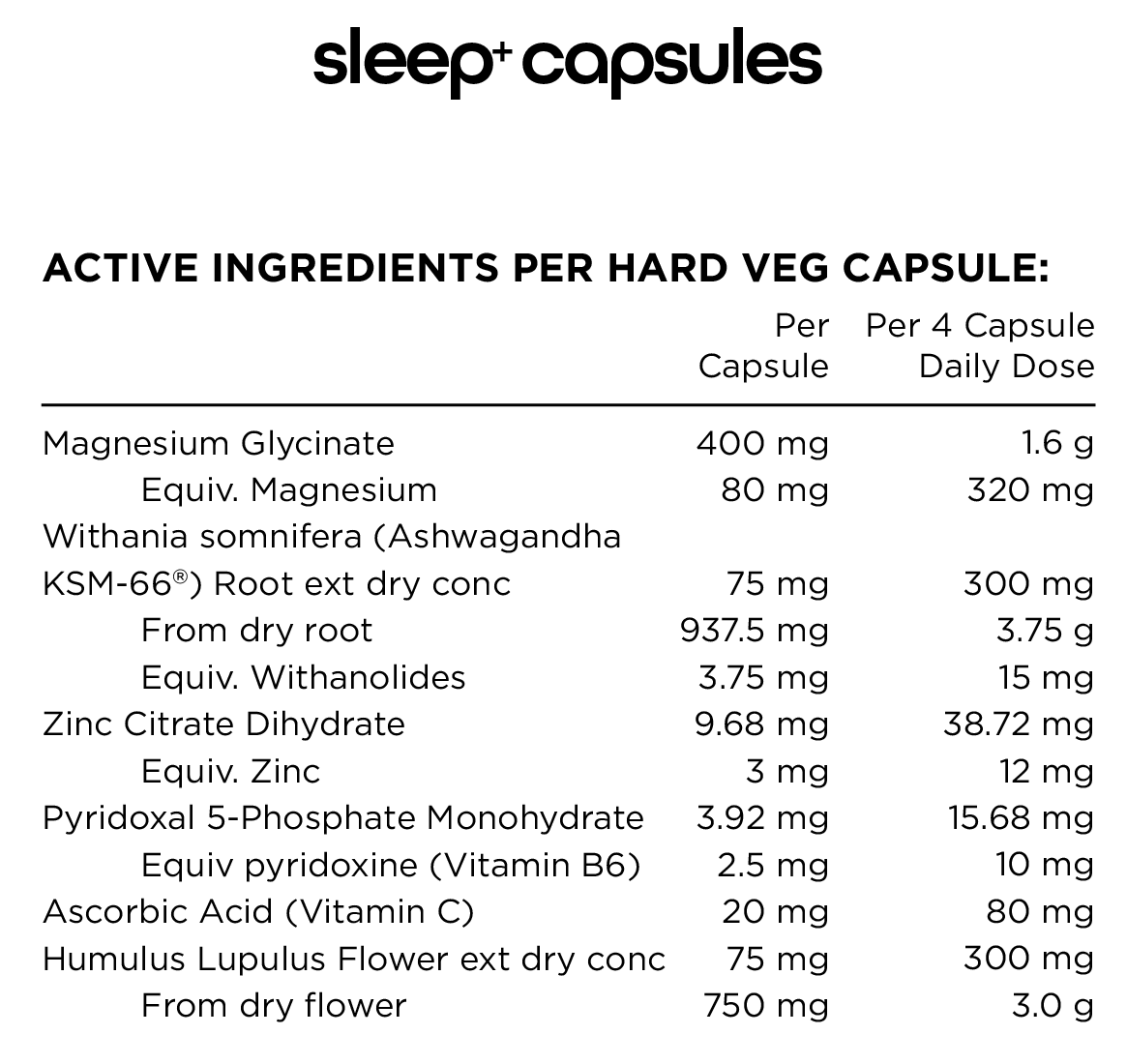 Sleep+ Capsules by Switch Nutrition
