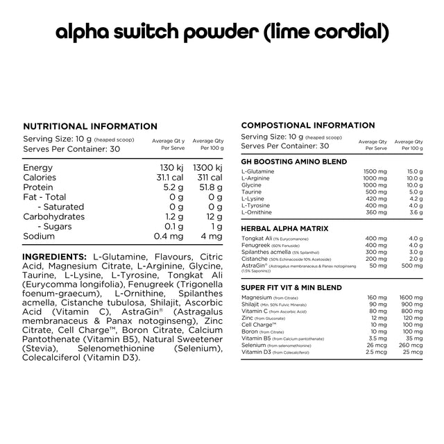 Alpha Switch Powder by Switch Nutrition – Supplement Mart