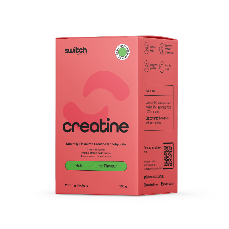 Flavoured Creatine Monohydrate Sachets by Switch Nutrition