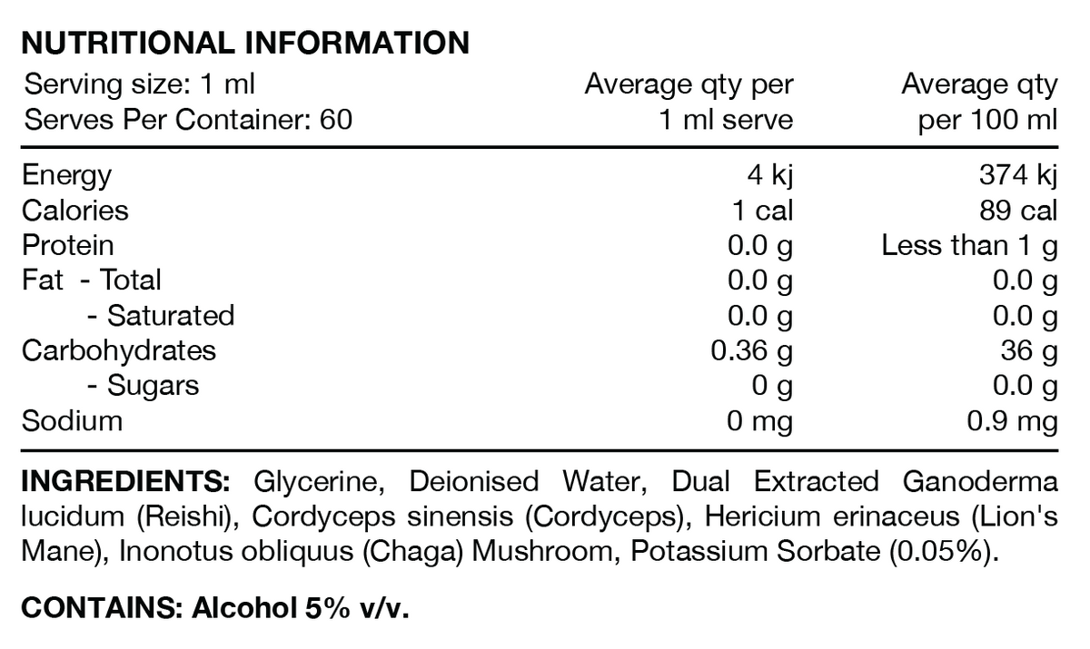 Four Blend Mushroom Double Strength Liquid by Switch Nutrition