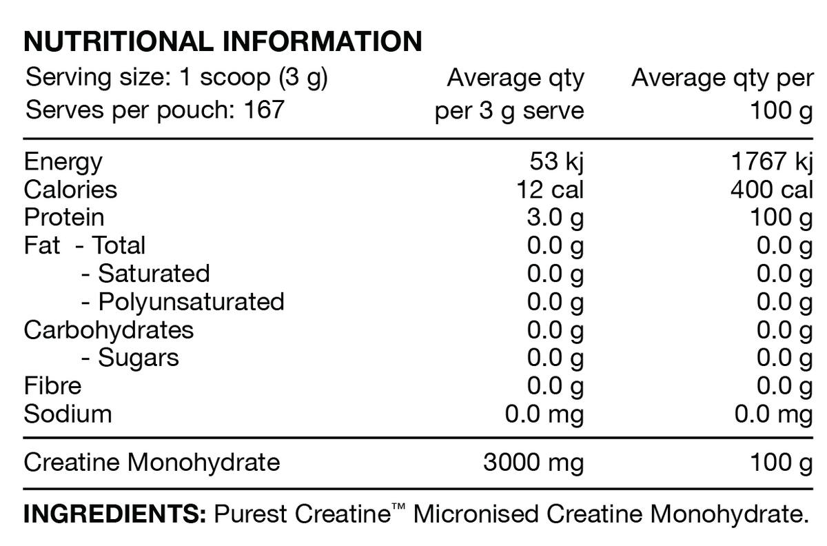 Purest Creatine Monohydrate by Switch Nutrition