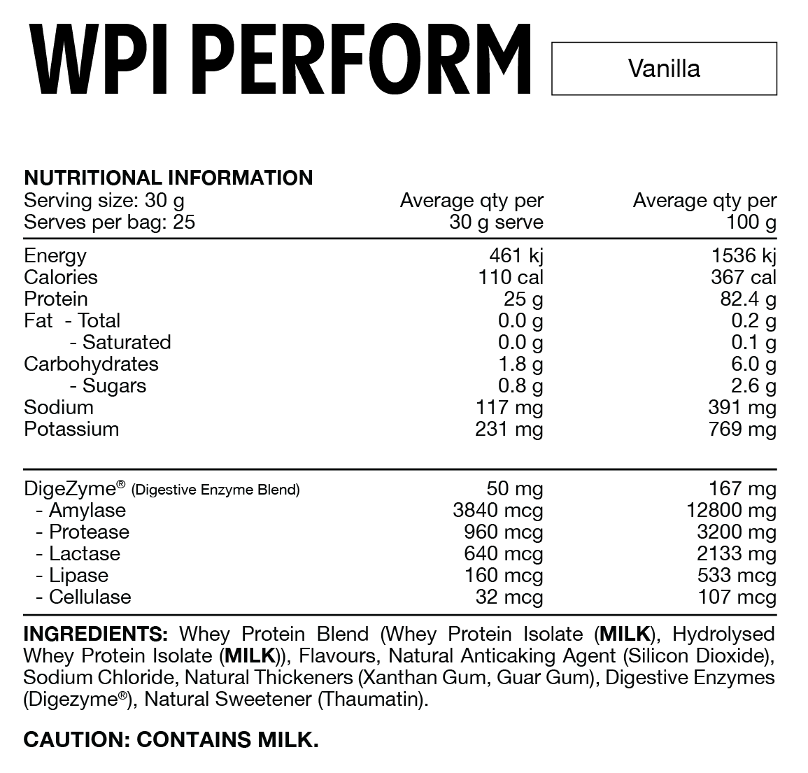 Whey Protein Isolate Perform by Switch Perform