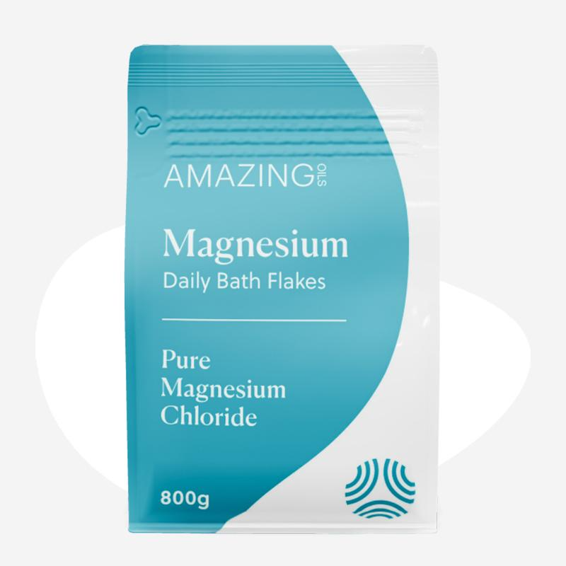 Magnesium Daily Bath Flakes By Amazing Oils 800G Hv/body & Skin Care