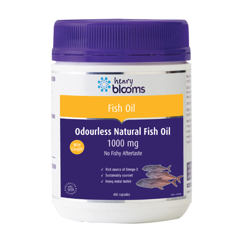 Odourless Natural Fish Oil 1000Mg By Henry Blooms Hv/fish Oils