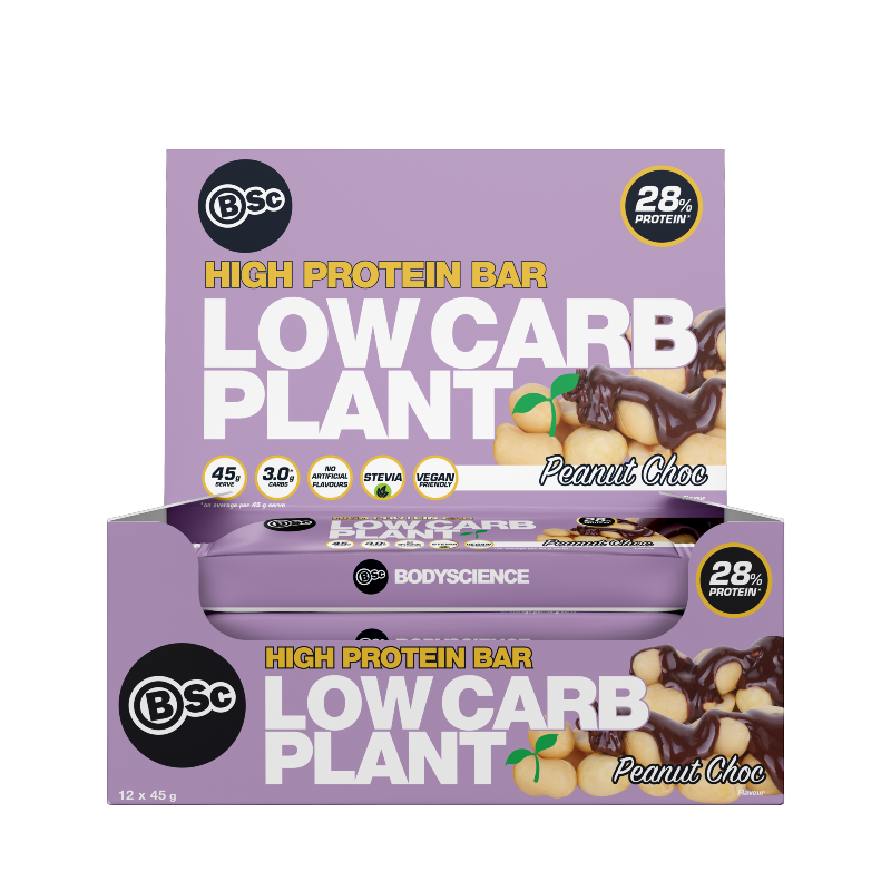 High Protein Low Carb Plant Bar By Body Science (Bsc) Box Of 12 / Peanut Choc Protein/bars &