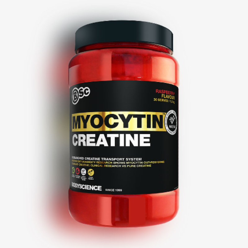 Myocytin Creatine By Bsc (Body Science) 1.2Kg / Raspberry Sn/post Workout Complex