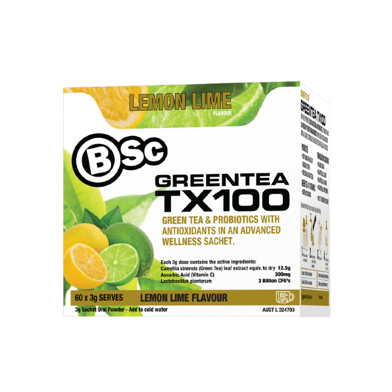 Green Tea Tx100 By Body Science (Bsc) 60 Serves / Lemon Lime Sn/tea & Coffee