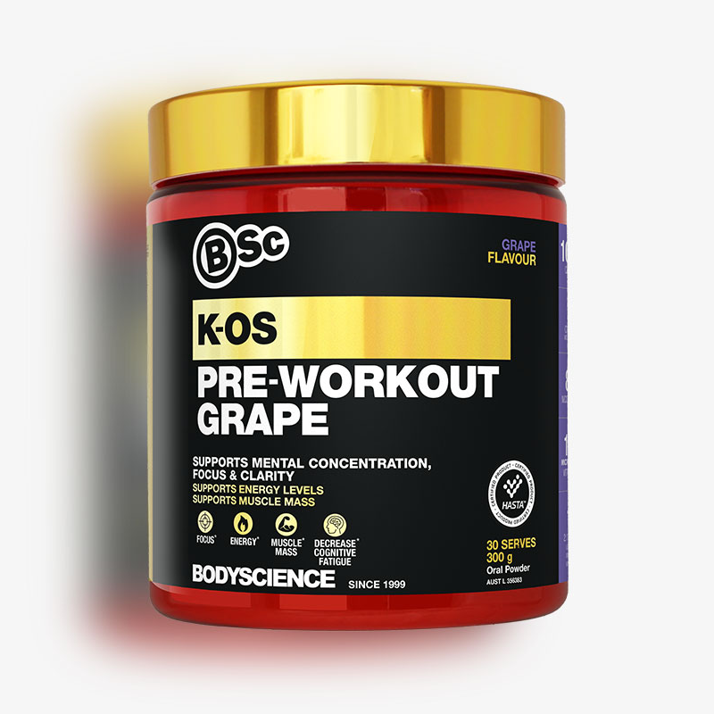 K-Os Pre-Workout (V2) By Bsc (Body Science) 30 Serves / Grape Sn/pre Workout