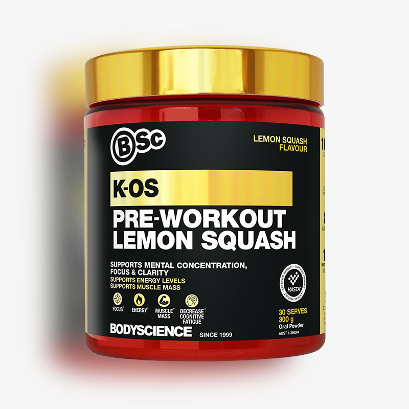 K-Os Pre-Workout (V2) By Bsc (Body Science) 30 Serves / Lemon Squash Sn/pre Workout
