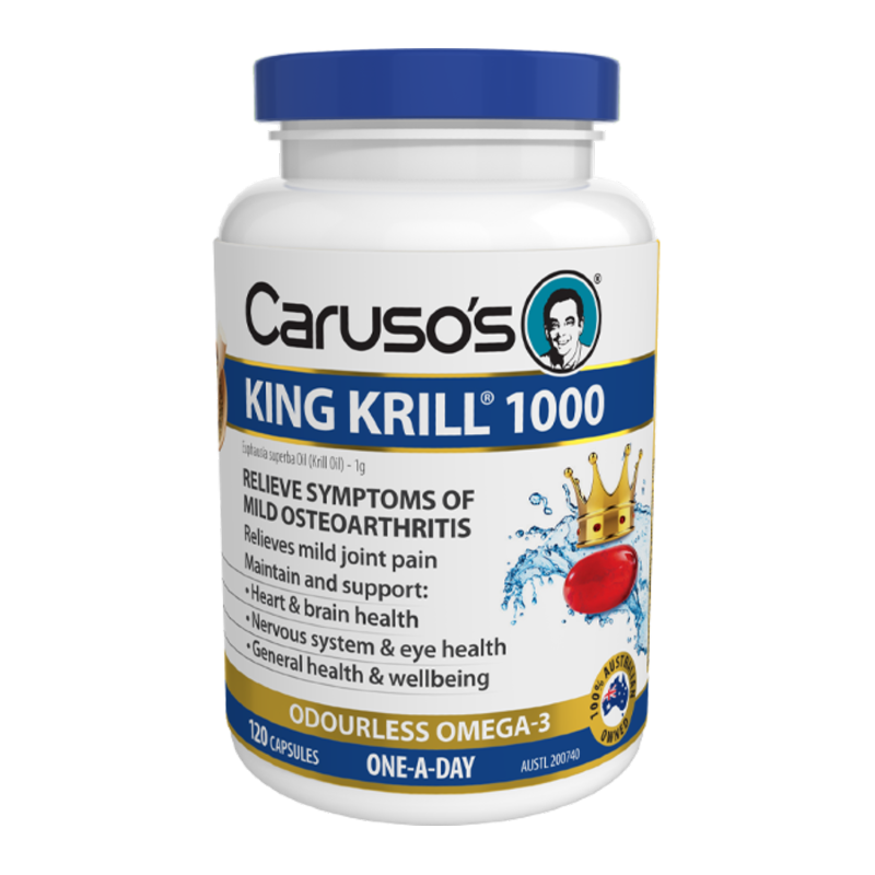King Krill 1000Mg By Carusos Natural Health 120 Capsules Hv/fish Oils