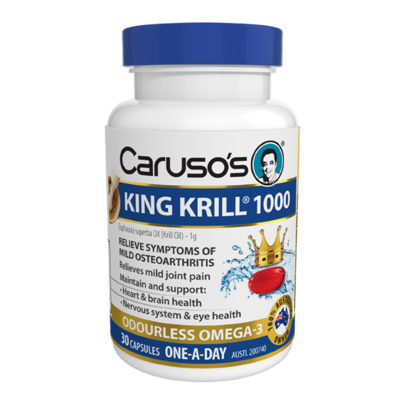 King Krill 1000Mg By Carusos Natural Health 30 Capsules Hv/fish Oils