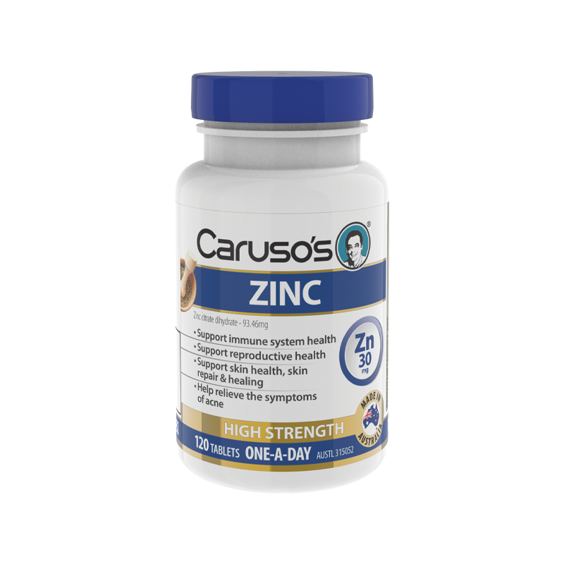 Zinc High Strength By Carusos Natural Health Hv/vitamins