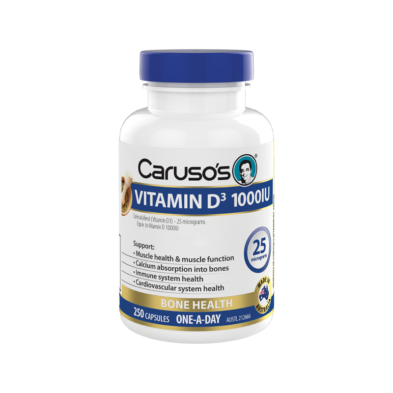 Vitamin D3 1000IU by Carusos Natural Health