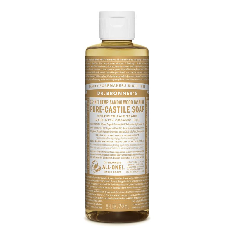 Pure-Castile Liquid Soap By Dr Bronners 237Ml / Sandalwood Jasmine Hv/body & Skin Care
