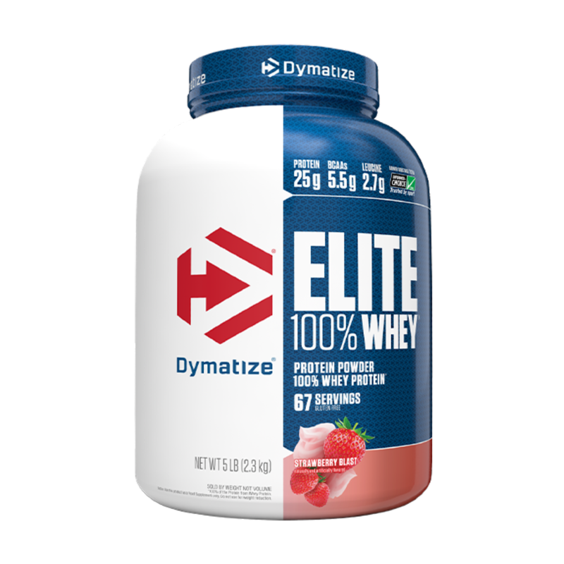 Elite 100% Whey By Dymatize 5Lb / Strawberry Blast Protein/whey Blends