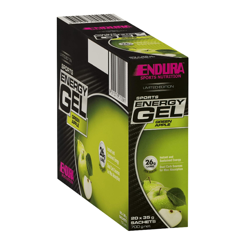 Sports Energy Gels By Endura Box Of 20 / Green Apple Sn/carbohydrates