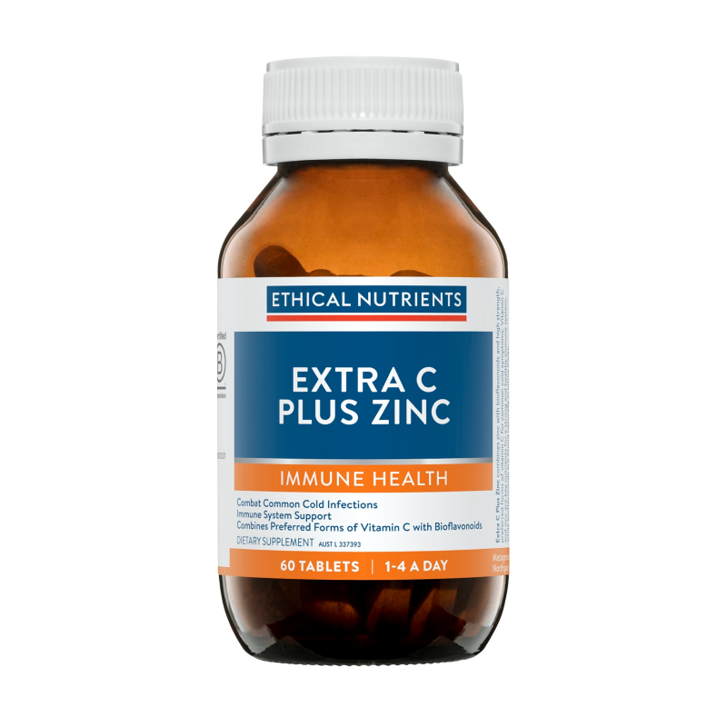 Extra C Plus Zinc By Ethical Nutrients 60 Tablets Hv/vitamins