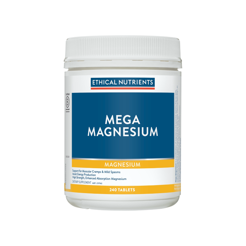 Mega Magnesium Tablets By Ethical Nutrients 240 Hv/vitamins
