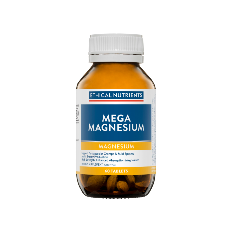 Mega Magnesium Tablets By Ethical Nutrients 60 Hv/vitamins