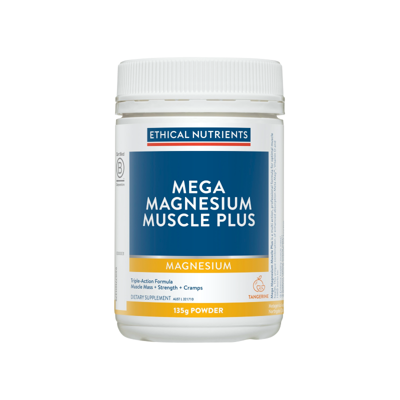Mega Magnesium Muscle Plus By Ethical Nutrients 135G / Tangerine Hv/vitamins