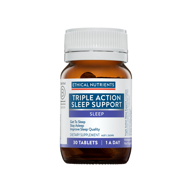 Triple Action Sleep Support By Ethical Nutrients 30 Tablets Hv/vitamins