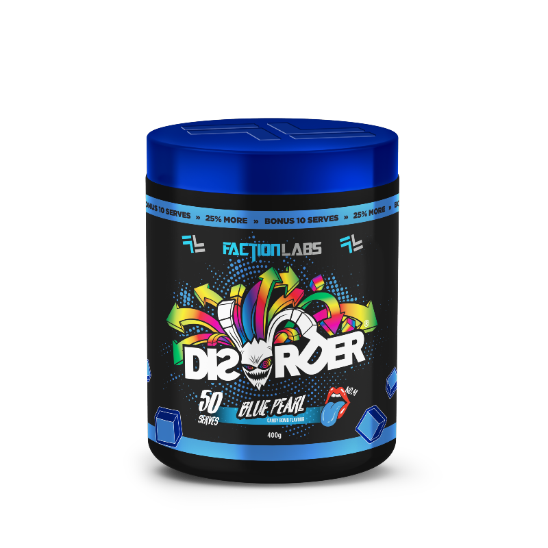 Disorder By Faction Labs 50 Serves / Blue Pearl Sn/pre Workout