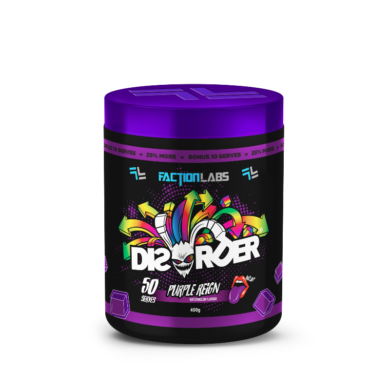 Disorder By Faction Labs 50 Serves / Purple Reign Sn/pre Workout