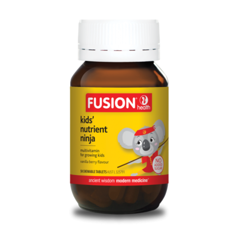 Kids Nutrient Ninja Chewable Multivitamin By Fusion Health 50 Tablets / Vanilla Berry Hv/childrens
