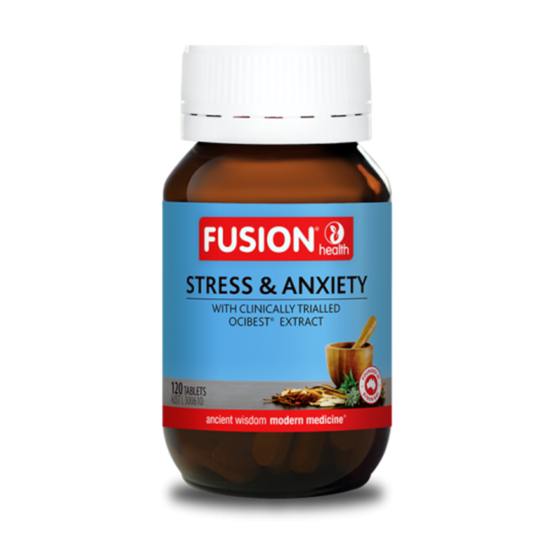 Stress & Anxiety By Fusion Health 120 Tablets Hv/vitamins
