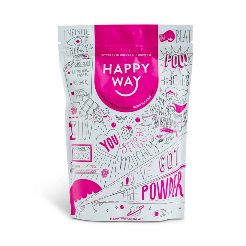 Whey Protein By Happy Way 500G / Berry Protein/whey Blends