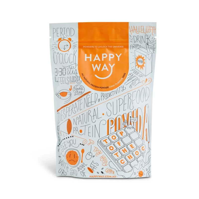Whey Protein By Happy Way 500G / Chocolate Protein/whey Blends