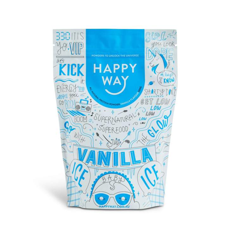 Whey Protein By Happy Way 500G / Vanilla Protein/whey Blends
