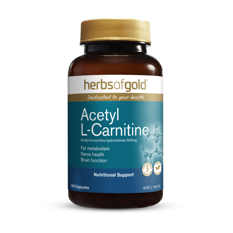 Acetyl L-Carnitine By Herbs Of Gold 120 Capsules Hv/vitamins