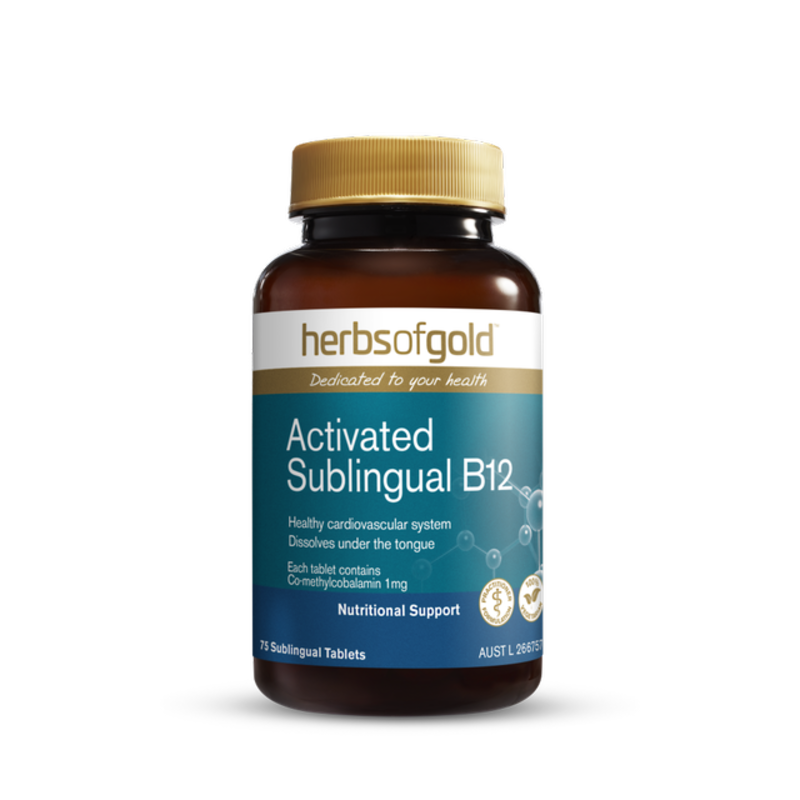 Activated Sublingual B12 By Herbs Of Gold 75 Tablets Hv/vitamins