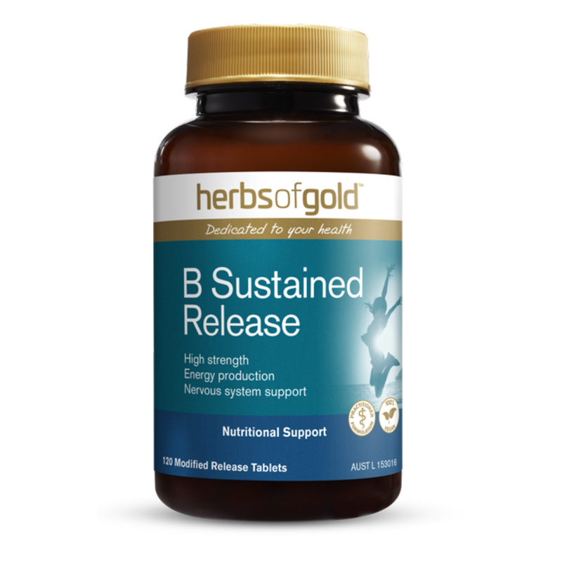 B Sustained Release By Herbs Of Gold 120 Tablets Hv/vitamins