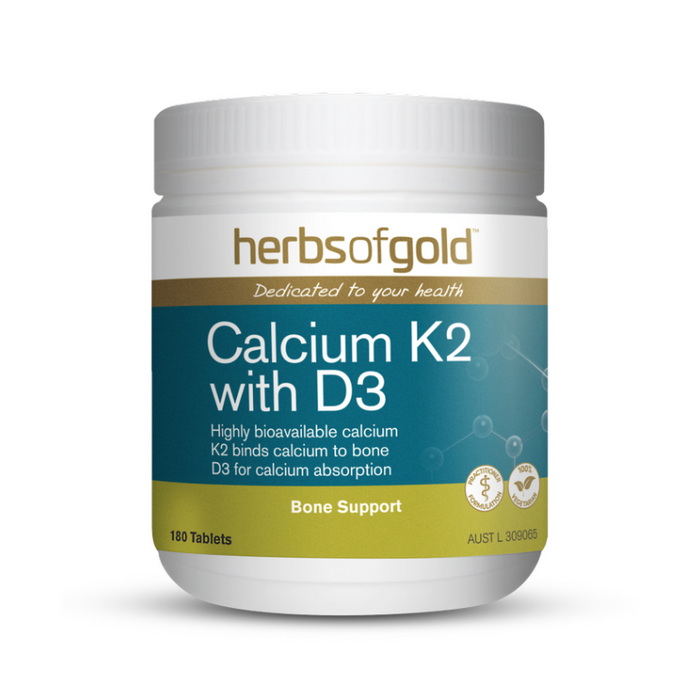 Calcium K2 with D3 by Herbs of Gold